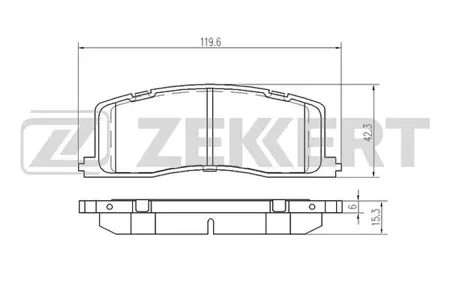 ZEKKERT BS2098 Колодки торм.задние Toyota Previa (R10,R20) 90-