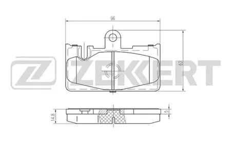 ZEKKERT BS2099 Колодки торм.задние Lexus LS 430 (UCF30) 00-
