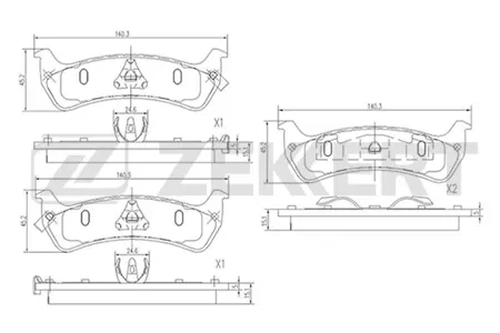 ZEKKERT BS2105 Колодки торм.задние Grand Cherokee 91-
