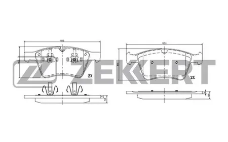 ZEKKERT BS2126 Колодки торм.передние Mercedes GL-Class (X164) 06-, M-Class (W164) 07-, R-Class (W251,V251) 07-