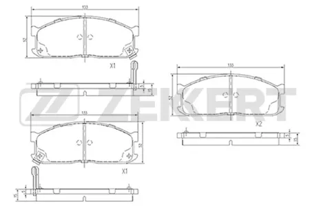 ZEKKERT BS2137 Колодки торм.передние Mazda E-Serie E2200 91-, Kia Besta 92-, K2700 99-