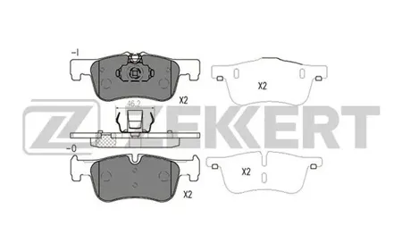 ZEKKERT BS2146 Колодки торм.передние BMW 1 (F20,F21) 11-, 2 (F22,F23,F87) 14-