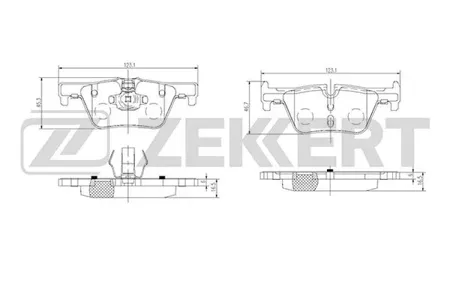 ZEKKERT BS2149 Колодки торм.задние BMW 1 (F20,F21) 11-, 2 (F22,F23,F87) 14-, 3 (F30,F31,F34,F80) 11-, 4 (F32,F33,F36,F82,F83) 13-