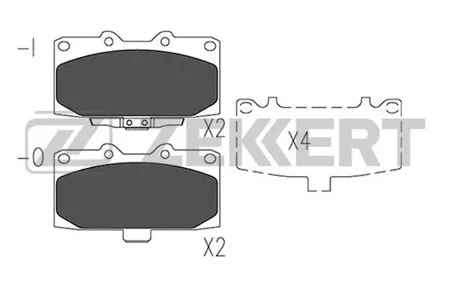 ZEKKERT BS2155 Колодки торм.передние Subaru Impreza (GD,GG) 03-