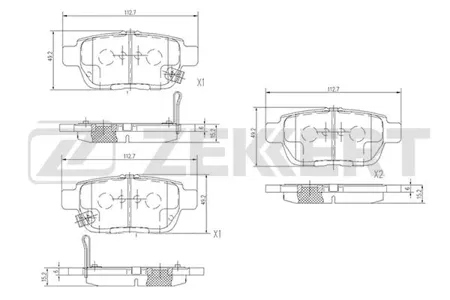 ZEKKERT BS2159 Колодки торм.задние Acura TL 12-