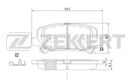 ZEKKERT BS2160 Колодки торм.задние Acura MDX II 06-, Honda Pilot II 11-