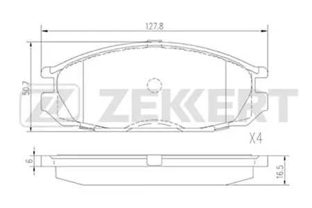 ZEKKERT BS2162 Колодки торм.задние Nissan Patrol GR (Y60, GR) 88-, Vanette (C22) 86-