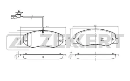 ZEKKERT BS2165 Колодки торм.задние Nissan NV400 (X62,X62B) 11-, Opel Movano B 10-, Renault Master III 10-