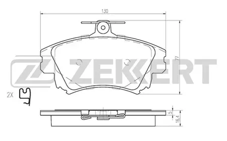 ZEKKERT BS2230 Колодки торм.передние Mitsubishi Carisma 97-, Volvo S40 96-, V40 97-