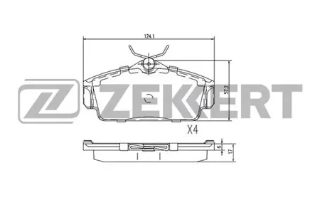 ZEKKERT BS2313 Колодки торм.передние Nissan Almera (N16) 00-, Primera (P11,WP11) 98-