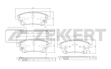 ZEKKERT BS2382 Колодки торм.передние Cadillac SRX II 09-