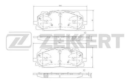 ZEKKERT BS2385 Колодки торм.передние Audi A4 V 15-, A5 II 16-, A8 IV 17-, Q5 II 16-, Q7 II 15-