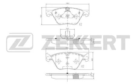 ZEKKERT BS2388 Колодки торм.передние BMW 5 (F10,F11) 10-