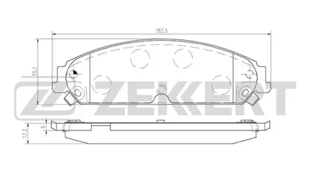 ZEKKERT BS2428 Колодки торм.передние Chrysler 300 C 04-, Dodge Challenger 08-, Lancia Thema (LX) 11-