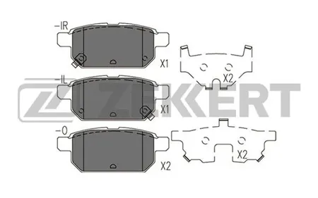 ZEKKERT BS2433 Колодки торм.задние Suzuki Swift (FZ,NZ) 10-, SX4 S-Cross (JY) 13-, Vitara (LY) 15-