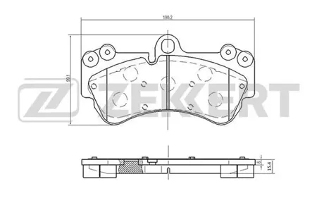 ZEKKERT BS2449 Колодки торм.передние VW Touareg 02-, Porsche Cayenne 02-