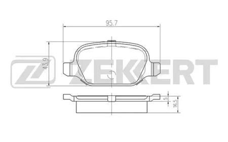 ZEKKERT BS2464 Колодки торм.задние Alfa Romeo 147 (937) 01-, 156 (932) 97-, GT (937) 03-, Fiat Linea (323) 07-