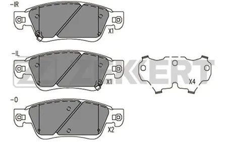 ZEKKERT BS2521 Колодки торм.передние Infiniti EX 37 (J50) 07-, FX 50 (S51) 08-, G 37 (HV36) 10-, G37 (CV36,V36) 06-