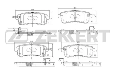 ZEKKERT BS2523 Колодки торм.задние Infiniti QX56 (Z62) 10-, Nissan Patrol (Y62) 10-