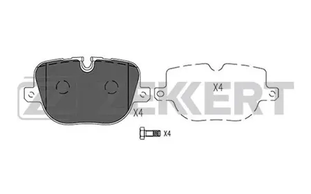 ZEKKERT BS2529 Колодки торм.задние Land Rover Range Rover III 09-, Range Rover Sport 09-