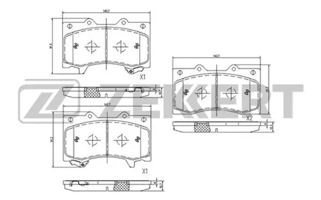 ZEKKERT BS2542 Колодки торм.передние Nissan Patrol (Y62) 10-