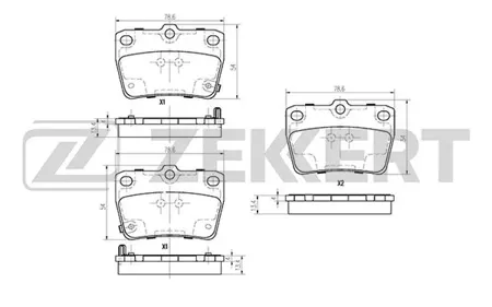 ZEKKERT BS2702 Колодки торм.задние Toyota Rav 4 (A20) 00-, Chery Tiggo (T11) 05-