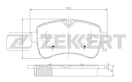 ZEKKERT BS2822 Колодки торм.задние Iveco Daily III-VI 02-