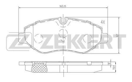 ZEKKERT BS2823 Колодки торм.передние Iveco Daily III-VI 99-
