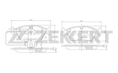 ZEKKERT BS2828 Колодки торм.передние BMW 1 (E81,E82,E87,E87N,E88) 04-, 3 (E90,E90N) 04-