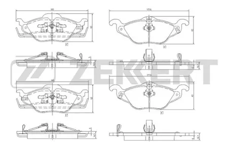 ZEKKERT BS2835 Колодки торм.передние Opel Astra F 91-, Astra G 98-, Astra H 07-