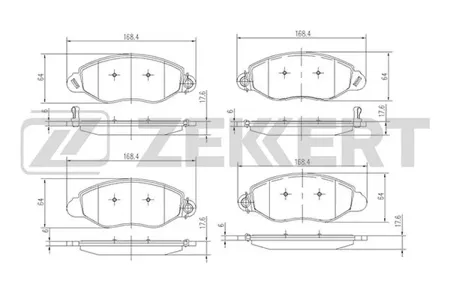 ZEKKERT BS2840 Колодки торм.передние Ford Transit VI 00-