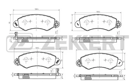 ZEKKERT BS2841 Колодки торм.передние LDV Maxus 05-