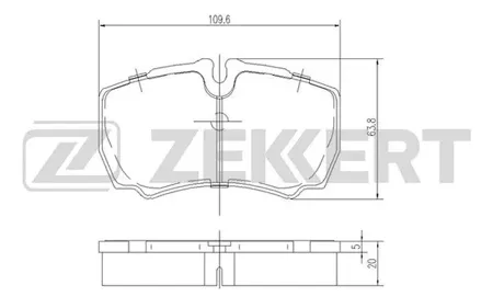 ZEKKERT BS2842 Колодки торм.задние Iveco Daily III-VI 99-