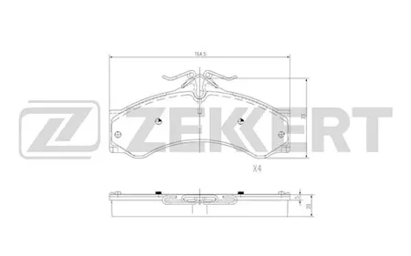 ZEKKERT BS2851 Колодки торм.передние Mercedes Sprinter 2-t (901,902) 95-, Sprinter 3-t ( 903,906) 95-, VW LT 28-35 II 96-, LT 28-46 II 96-