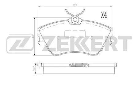 ZEKKERT BS2867 Колодки торм.передние VW TranSporter IV 90-