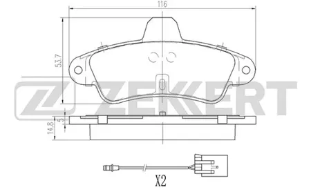 ZEKKERT BS2871 Колодки торм.задние Ford Cougar 00-, Mondeo I-II 93-