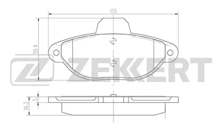 ZEKKERT BS2872 Колодки торм.передние Fiat Panda (169) 03-, Punto (176,176,188,188AX) 93-, Seicento (187) 97-, Lancia Y (840A) 95-