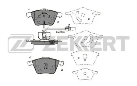 ZEKKERT BS2923 Колодки торм.передние с датчиком Audi A6 II 97-, Skoda Fabia (6Y5) 00-