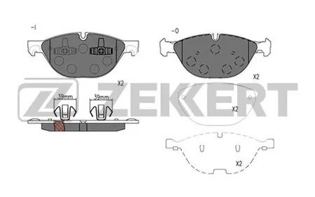 ZEKKERT BS2936 Колодки торм.передние BMW X5 (E70,E70N,F15,F85) 06-, X6 (E71,E72,F16,F86) 07-