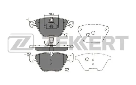 ZEKKERT BS2946 Колодки торм.передние BMW 5 (F07,F10,F11) 09-, 6 (F06,F12,F13) 11-, 7 (F01,F02,F01N,F02N,F03,F03N,F04) 09-