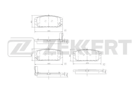 ZEKKERT BS2961 Колодки торм.задние Mitsubishi Galant V 92-, Lancer VI 98-