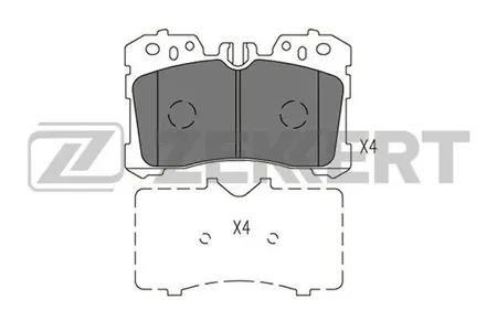 ZEKKERT BS2967 Колодки торм.передние Lexus LS 460 (USF40,USF41) 06-, LS 460 (USF45,USF46) 08-, LS 600h (UVF45,UVF46) 07-