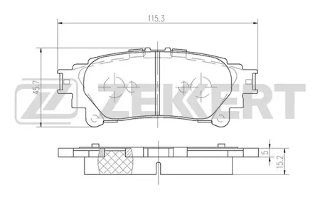 ZEKKERT BS2972 Колодки торм.задние Lexus GS 200t,250 (L1) 12-, GS 300h,450h (L1) 12-, IS 250,300h (E3) 13-, Toyota Prius (W40) 11-