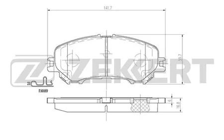 ZEKKERT BS2973 Колодки торм.передние Nissan Qashqai (J11E) 13-