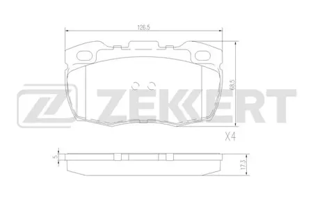 ZEKKERT BS2976 Колодки торм.передние Land Rover 110 91-, 90 93-