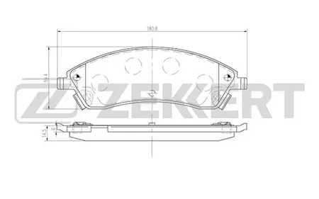 ZEKKERT BS2984 Колодки торм.передние Cadillac SRX 03-