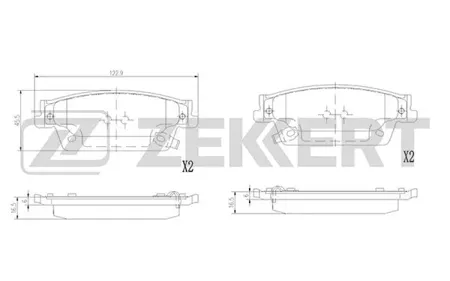ZEKKERT BS2985 Колодки торм.задние Cadillac SRX 03-