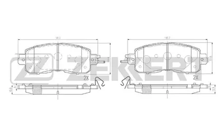 ZEKKERT BS3014 Колодки торм.передние Nissan Teana (L33R) 14-