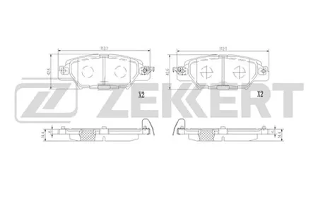 ZEKKERT BS3019 Колодки торм.задние Mazda CX-5 14-