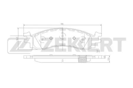 ZEKKERT BS3045 Колодки торм.передние Ford Explorer IV 05-